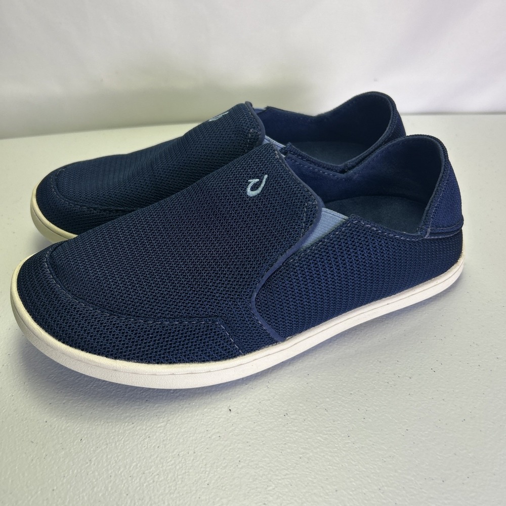 OluKai Nohea Mesh Men's Slip On Loafer Shoes Blue Size 7 Moonlit Ocean 10188